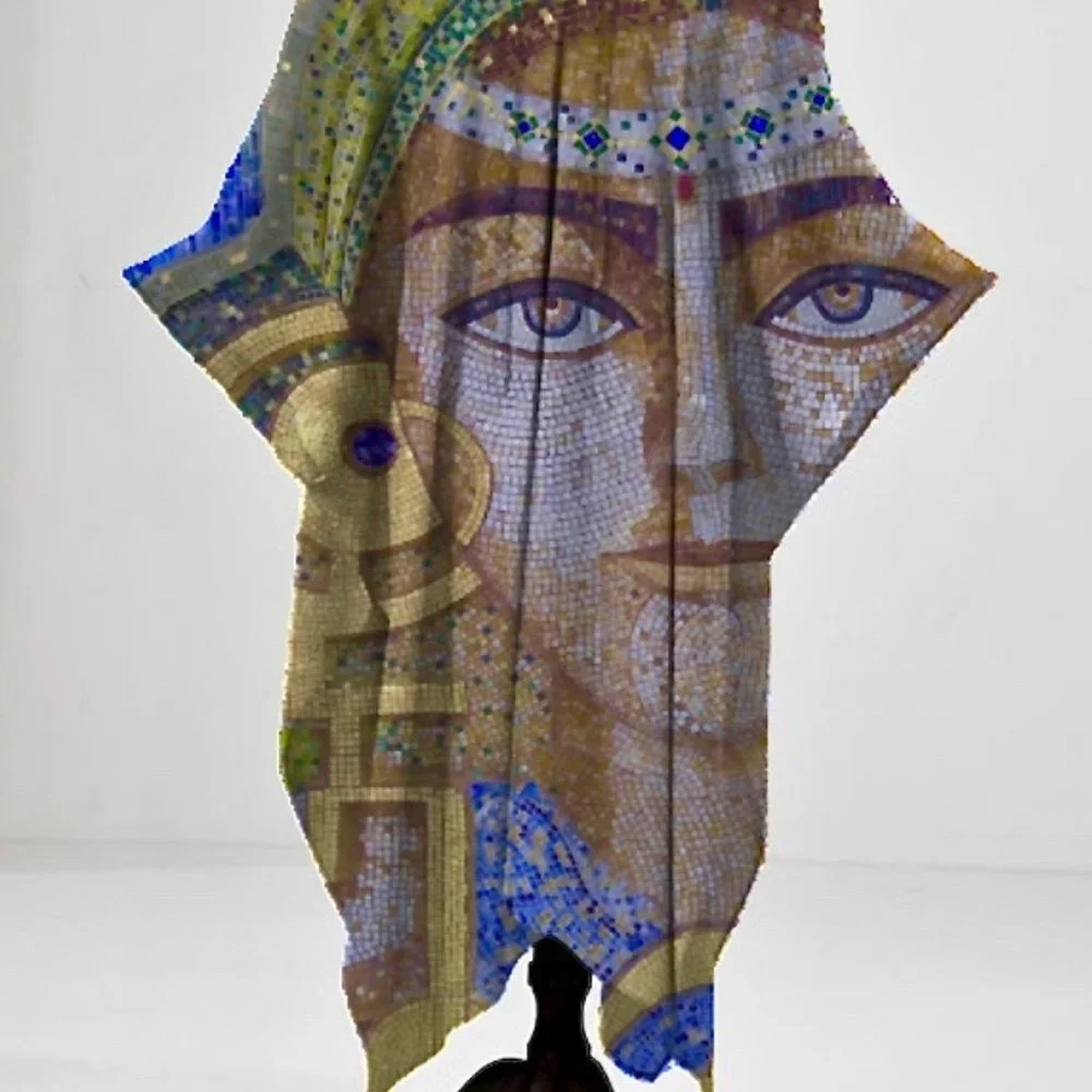 NWT Sheer Wrap, Tunisian Mosaic by Noora Elkoussy for Shop Vida SIZE-REGULAR - Picture 4 of 8